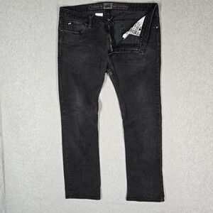 Vans Men Jeans 34X30 Black Denim Grunge 29" Inseam Stretch Skater Straight
